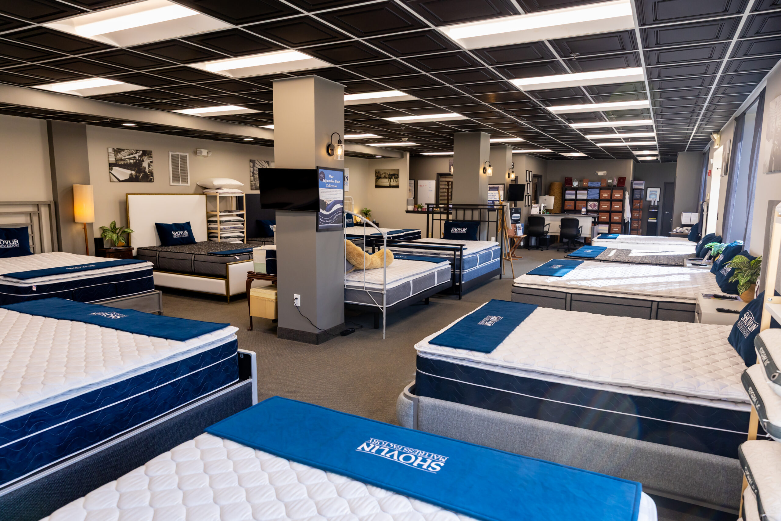 Mattress showroom floor