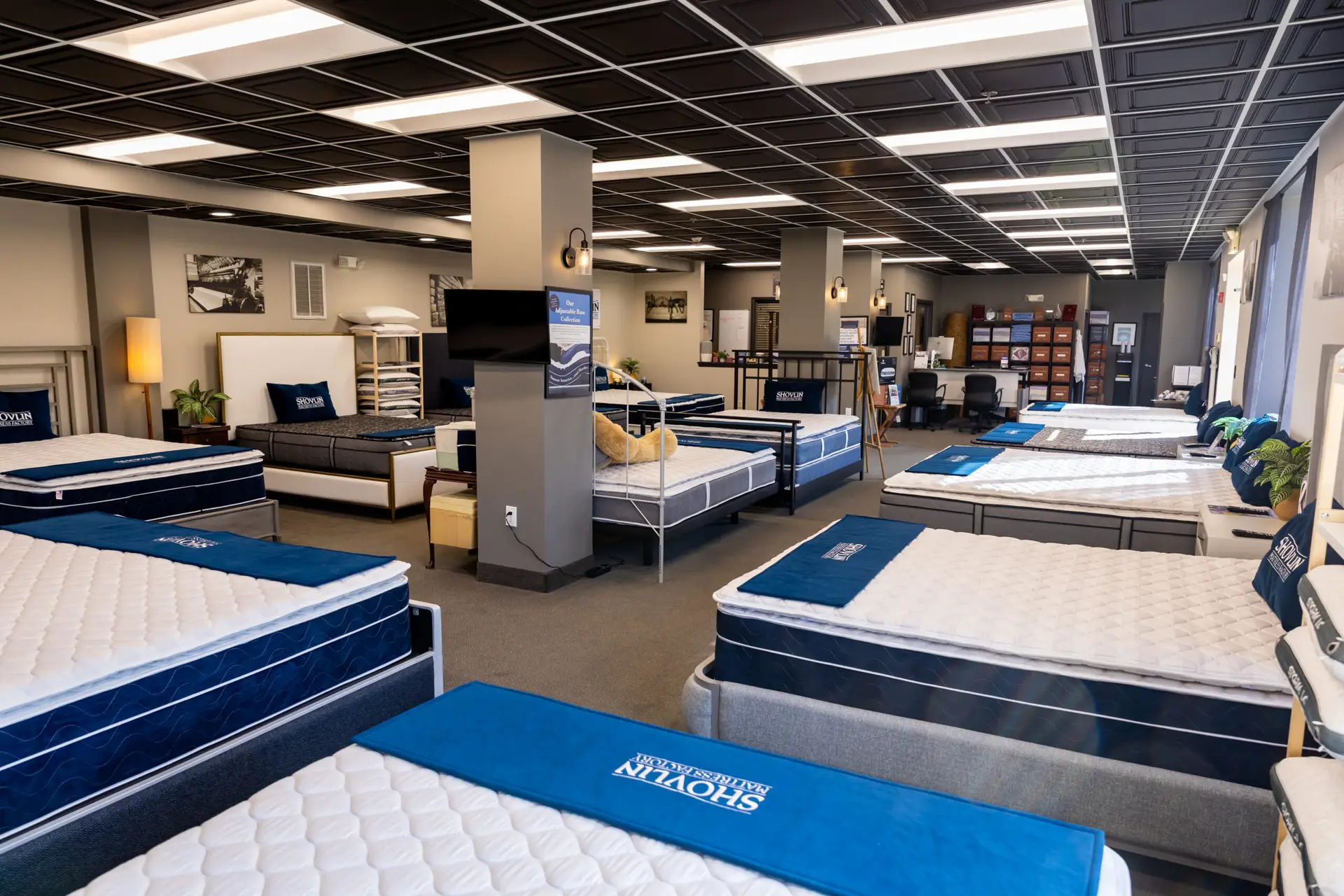 Mattress showroom floor