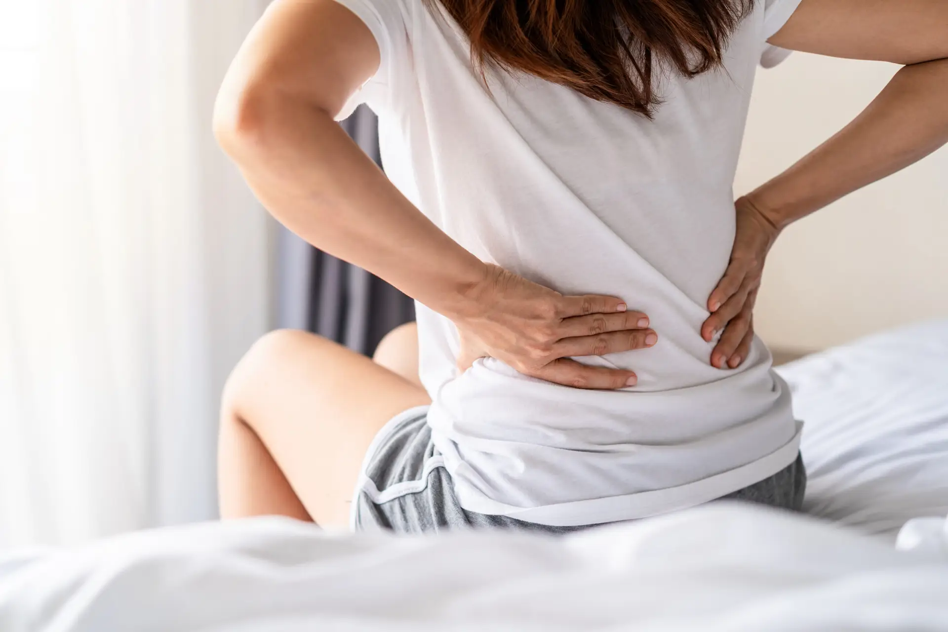 woman with backache